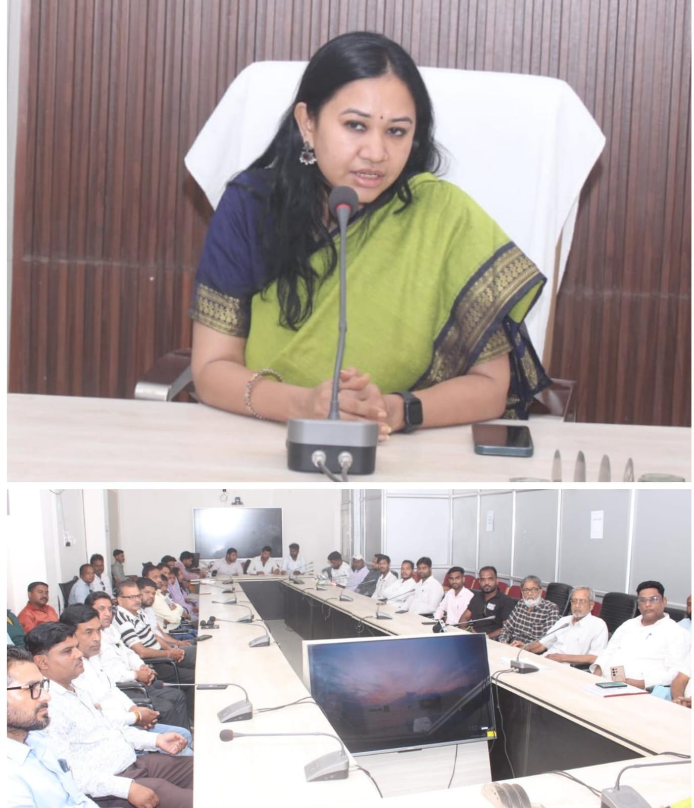 कलेक्टर पदमिनी भोई साहू ने मीडियाकर्मियों से की मुलाक़ात
